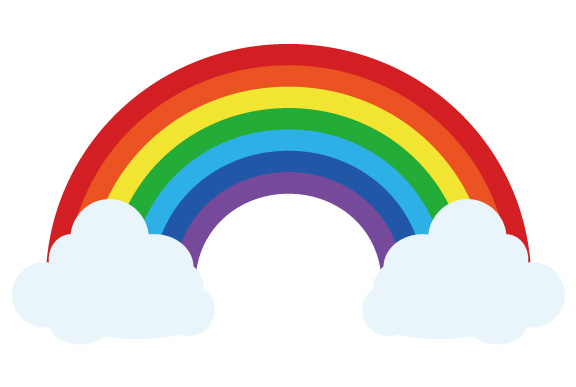 雲にかかる虹のイラスト Sozaic Com
